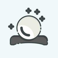 Icon Magic Ball. related to Halloween symbol. doodle style. simple design editable. simple illustration vector