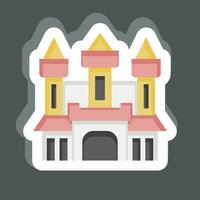 Sticker Castle. related to Halloween symbol. simple design editable. simple illustration vector