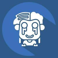 Icon Zombie. related to Halloween symbol. long shadow style. simple design editable. simple illustration vector