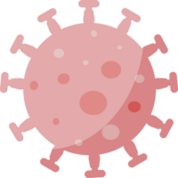 virus coronavirus icoon. vlak tekenfilm roze idee, web ontwerp. png