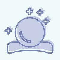 Icon Magic Ball. related to Halloween symbol. two tone style. simple design editable. simple illustration vector