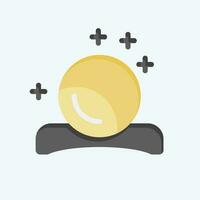 Icon Magic Ball. related to Halloween symbol. flat style. simple design editable. simple illustration vector