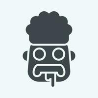 Icon Brain. related to Halloween symbol. glyph style. simple design editable. simple illustration vector