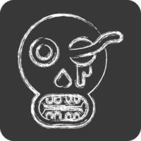 Icon Bones. related to Halloween symbol. chalk Style. simple design editable. simple illustration vector