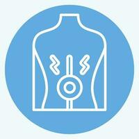 Icon Back Pain. related to Body Ache symbol. blue eyes style. simple design editable. simple illustration vector