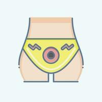 Icon Hemorrhoids. related to Body Ache symbol. doodle style. simple design editable. simple illustration vector