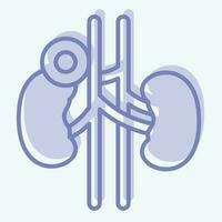 Icon Kidney. related to Body Ache symbol. two tone style. simple design editable. simple illustration vector