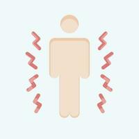 Icon Hurt. related to Body Ache symbol. flat style. simple design editable. simple illustration vector