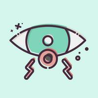 Icon Eye. related to Body Ache symbol. MBE style. simple design editable. simple illustration vector