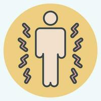 Icon Hurt. related to Body Ache symbol. color mate style. simple design editable. simple illustration vector