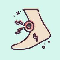 Icon Foot. related to Body Ache symbol. MBE style. simple design editable. simple illustration vector