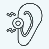 Icon Ear. related to Body Ache symbol. line style. simple design editable. simple illustration vector