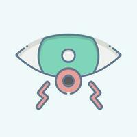 Icon Eye. related to Body Ache symbol. doodle style. simple design editable. simple illustration vector