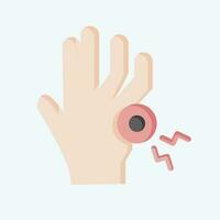 Icon Finger. related to Body Ache symbol. flat style. simple design editable. simple illustration vector