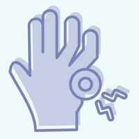 Icon Finger. related to Body Ache symbol. two tone style. simple design editable. simple illustration vector