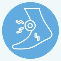 Icon Foot. related to Body Ache symbol. blue eyes style. simple design editable. simple illustration vector