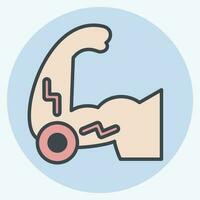 Icon Elbow. related to Body Ache symbol. color mate style. simple design editable. simple illustration vector