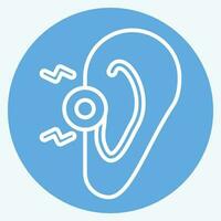 Icon Ear. related to Body Ache symbol. blue eyes style. simple design editable. simple illustration vector