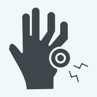 Icon Finger. related to Body Ache symbol. glyph style. simple design editable. simple illustration vector