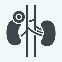 Icon Kidney. related to Body Ache symbol. glyph style. simple design editable. simple illustration vector