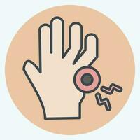 Icon Finger. related to Body Ache symbol. color mate style. simple design editable. simple illustration vector