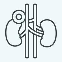 Icon Kidney. related to Body Ache symbol. line style. simple design editable. simple illustration vector