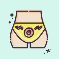 Icon Hemorrhoids. related to Body Ache symbol. MBE style. simple design editable. simple illustration vector