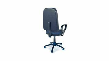 Office Chair Isolated On White Background Looping video