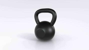 Iron Weight Isolated On White Background Looping video