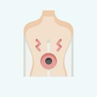 Icon Back Pain. related to Body Ache symbol. flat style. simple design editable. simple illustration vector