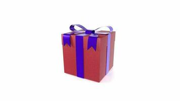 Gift Box Isolated On White Background Looping video