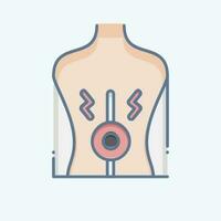 Icon Back Pain. related to Body Ache symbol. doodle style. simple design editable. simple illustration vector