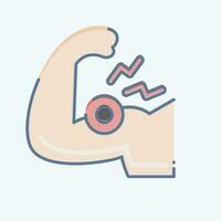 Icon Biceps. related to Body Ache symbol. doodle style. simple design editable. simple illustration vector