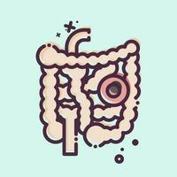 Icon Bowels. related to Body Ache symbol. MBE style. simple design editable. simple illustration vector