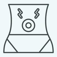 Icon Abdominal Pain. related to Body Ache symbol. line style. simple design editable. simple illustration vector