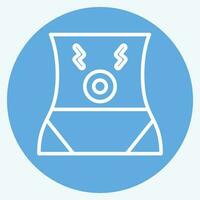 Icon Abdominal Pain. related to Body Ache symbol. blue eyes style. simple design editable. simple illustration vector