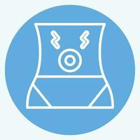 Icon Abdominal Pain. related to Body Ache symbol. blue eyes style. simple design editable. simple illustration vector