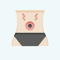 Icon Abdominal Pain. related to Body Ache symbol. flat style. simple design editable. simple illustration vector