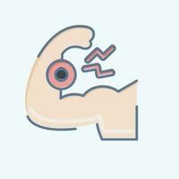 Icon Arm. related to Body Ache symbol. doodle style. simple design editable. simple illustration vector