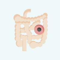 Icon Bowels. related to Body Ache symbol. flat style. simple design editable. simple illustration vector