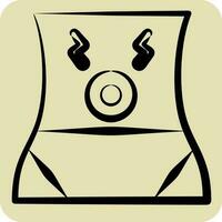 Icon Abdominal Pain. related to Body Ache symbol. hand drawn style. simple design editable. simple illustration vector