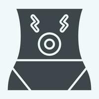 Icon Abdominal Pain. related to Body Ache symbol. glyph style. simple design editable. simple illustration vector
