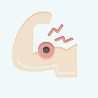 Icon Biceps. related to Body Ache symbol. flat style. simple design editable. simple illustration vector