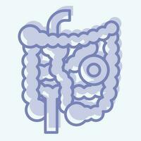 Icon Bowels. related to Body Ache symbol. two tone style. simple design editable. simple illustration vector