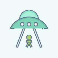 Icon Ufo. related to Space symbol. doodle style. simple design editable. simple illustration vector