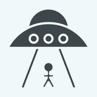 Icon Ufo. related to Space symbol. glyph style. simple design editable. simple illustration vector