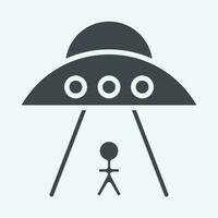 Icon Ufo. related to Space symbol. glyph style. simple design editable. simple illustration vector