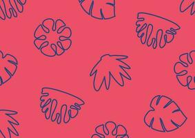 Summer background with attractive color patterns of leaves, plants and flowers icons. vector for banners, greeting cards, social media, gift wrapping.