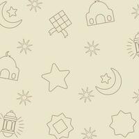 Abstract shape of icon pattern of moon, star, mosque, cloud, lantern, Islamic themed geometric design. social media template, for beautiful gift wrapping and textiles vector