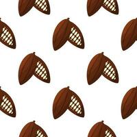 cocoa bean plant fruit chocolate day pattern vector